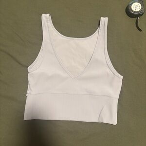 Lululemon Everlux Power Pivot Cropped Tank Top, ribbed tank top size 8